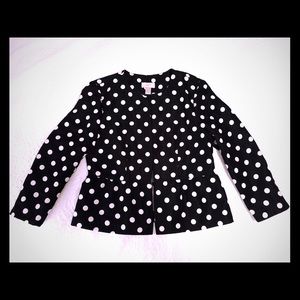 Polka Dot Peplum style Jacket